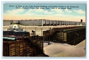 c1940's View Of Process Building Cooling Towers Oak Ridge Tennessee TN Postcard 