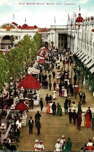 C 1910 East Board Walk. White City. Chicago Postcard F80