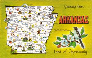 Greetings From Arkansas With Map