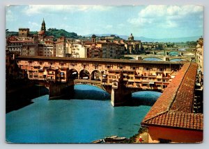 The Old Bridge FLORENCE Italy 4x6 Vintage Postcard 0102