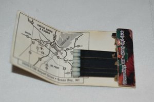 Oneida Bingo and Casino Green Bay Wisconsin Map 30 Strike Matchbook Variant