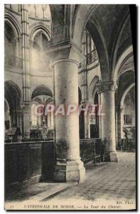 Old Postcard Noyon Cathedral From Around The Choir