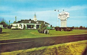 Auburn ME Phil-O-Mar Restaurant on Route 202, Postcard