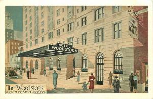 C-1910 Hotel Woodstock roadside New York City New York Lumitone postcard 10947