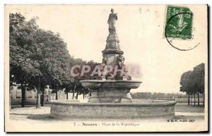 Old Postcard Nevers Place De La Republique