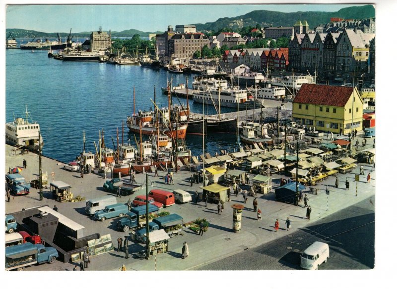 Fish Market, Warehouses Bryggen Harbour, Bergen, Norway