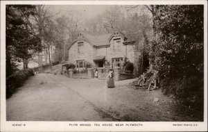 Plymouth Devon Plym Bridge Tea House c1900-20s Real Photo Vintage Postcard
