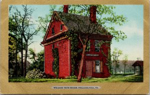 William Penn House Philadelphia PA Ullman's Gold Border Series Postcard F14