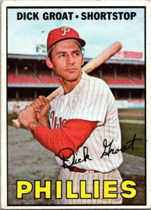 1967 Topps Baseball Card Dick Groat Philadelphia Phillies sk2216