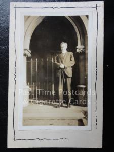 c1928 RPPC - Rev R. J. Wilkinson - Image of Vicar - Unknown location