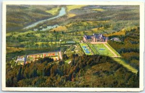 Postcard - Aeroplane View Biltmore House & Gardens, Biltmore, North Carolina USA