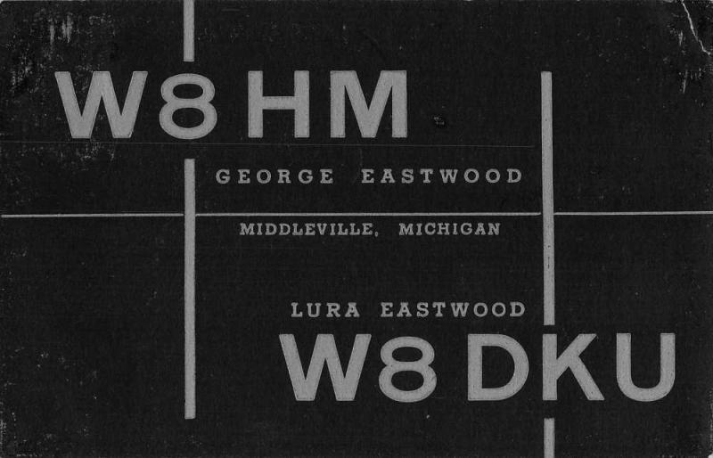 Middleville Michigan W8HM Radio Station Advert Antique Postcard K54507