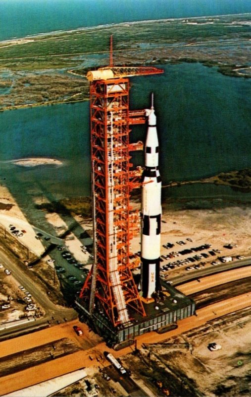 Florida NASA John F Kennedy Space Center Aerial View Apollo Saturn V