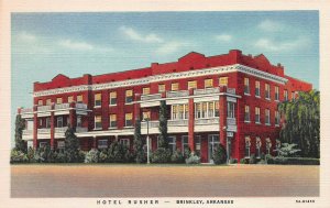 Hotel Rusher, Brinkley, Arkansas, Early Postcard, Unused