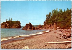 Postcard - Pacific Ocean Beach, Ruby Beach - Washington