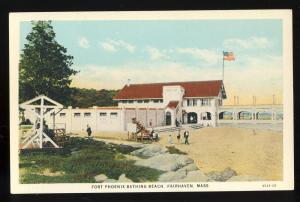 Fairhaven, Mass/MA Postcard, Fort Phoenix Bathing Beach