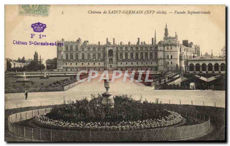 Old Postcard Chateau De Saint Germain Northern Facade