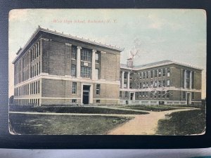 Vintage Postcard 1913 West High School Rochester New York