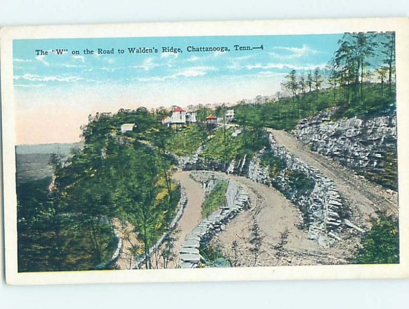 Unused W-Border PANORAMIC VIEW Chattanooga Tennessee TN i0548