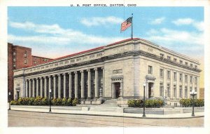 DAYTON, OH Ohio    POST OFFICE     1948 Kropp Linen Postcard