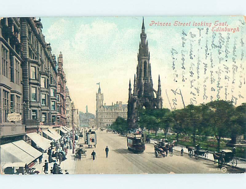 Divided-Back SHOPS ON PRINCESS STREET Edinburgh Scotland Uk hn6388