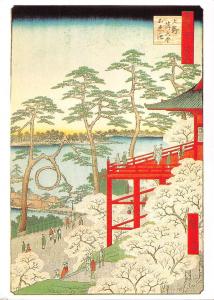 BR98703 hiroshige japan postcard  views of edo kiyomizu hall and shinobazu