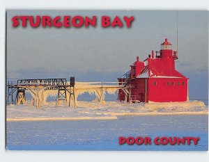 Postcard North Pierhead Light, Sturgeon Bay, Wisconsin