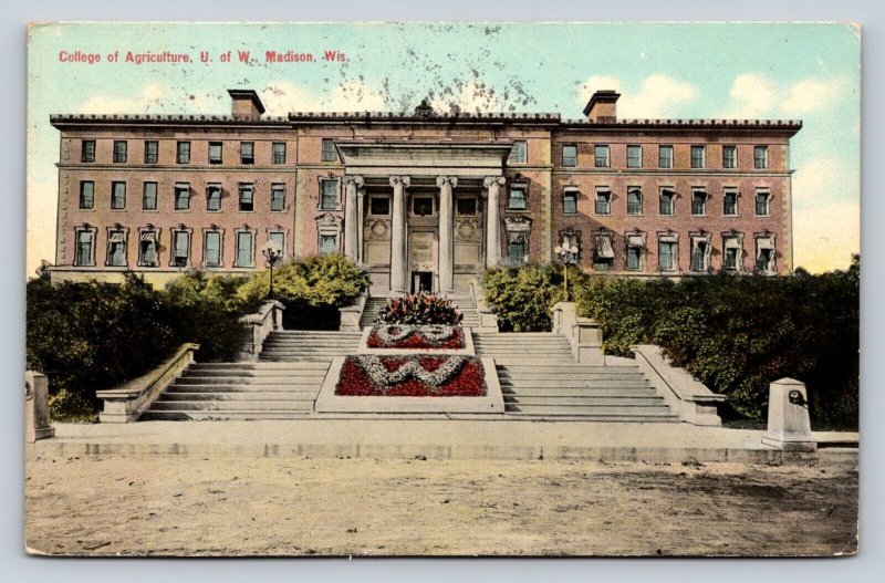 c1910 College of Agriculture U. of W. Madison Wisconsin ANTIQUE Postcard 1255