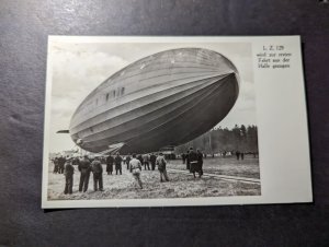 Mint Germany LZ 129 Hindenburg Zeppelin RPPC Postcard Going on First Flight