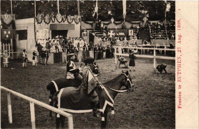 CPA AK Feesten te ZUTPHEN 27 Aug 1908 NETHERLANDS (604636)