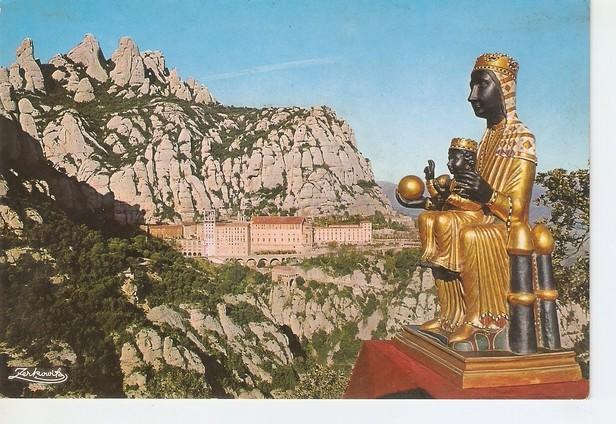 Postal 047575 : Montserrat. Barcelona. Nuestra Se?ra de Montserrat y el Monas...