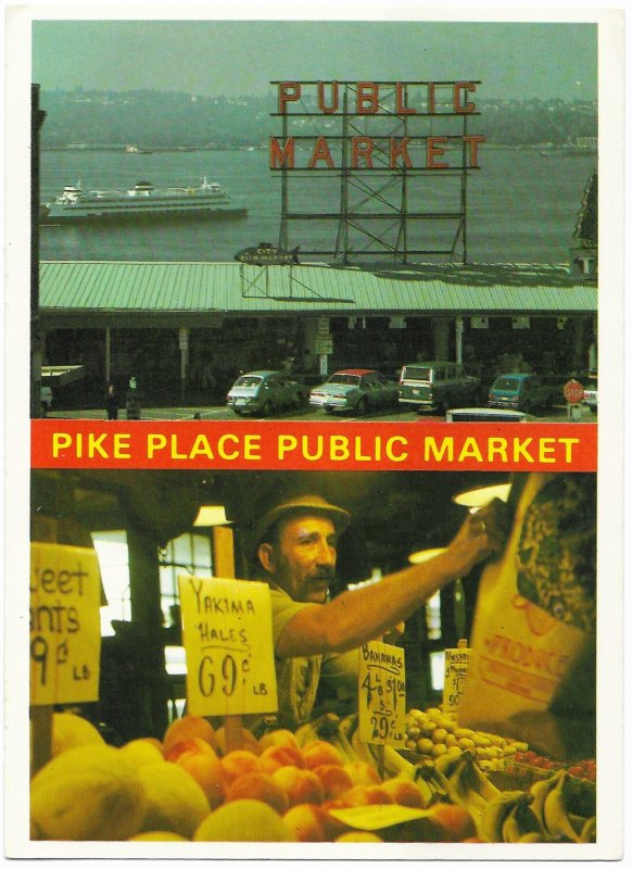 Split View Pike Place Public Market Seattle Washington  4 by 6