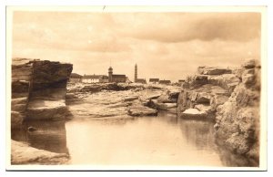 RPPC 1935 On The Rocks, Gosport Church and Tucke Monument, Star Island, NH