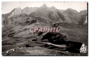 Old Postcard Col D & # 39Aubisque L & # 39Hotel and the road to argeles