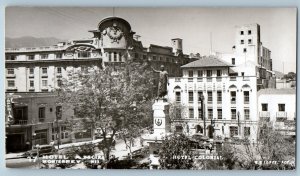 Monterrey NL Mexico Postcard Hotel Colonial Hotel Ancira c1950's RPPC Photo