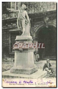 Old Postcard Statue of Aix en Provence Mirabeau