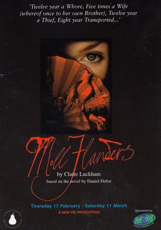 Moll Flanders Daniel Defoe Play New Vic Theatre Gala Poster Postcard Style Card