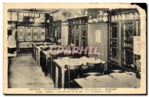 Old Postcard Creperie Degustation Donarrd Street Kereou Quimper Crepes pancak...