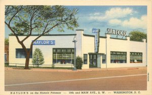 Washington DC Naylor's Seafood Restaurant roadside 1940s Teich Postcard 22-10003