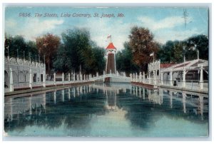 1915 The Shoots Lake Contrary River Bridge St. Joseph Missouri Vintage Postcard