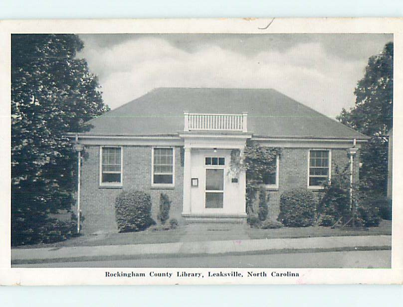 Unused Pre1980 LIBRARY SCENE Leaksville North Carolina NC hs1908