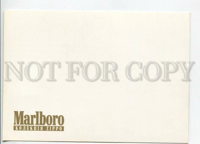 465495 UKRAINE cowboy Marlboro Zippo cigarette lighter ADVERTISING card