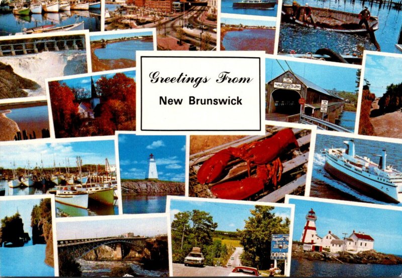 Canada New Brunswick Greetings With Multi View