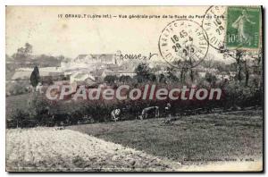 Postcard Old Orvault Loite Inf General View from the Bridge Road Cens