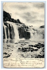 Vintage The Lower Falls Of Genesee Rochester, N.Y.  Postcard F123E