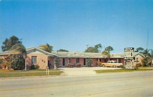 Venice FL Gulf Palms Motel On U.S. 41 Old Car Postcard