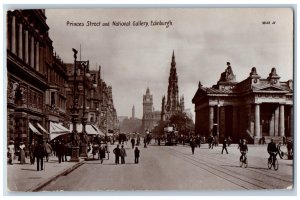 Edinburgh Scotland Postcard Princes Street National Gallery 1919 RPPC Photo