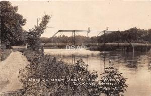 C85/ Jackson Minnesota Mn Real Photo RPPC Postcard 1925 Des Moine River Bridge