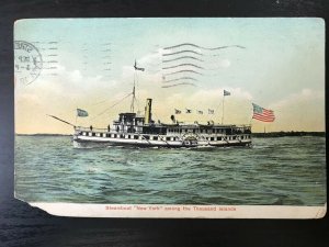 Vintage Postcard 1907 Steamboat New York Thousand Islands New York