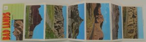 BAD LANDS South Dakota Vintage Souvenir Card Images Fold out card  with 14 views 